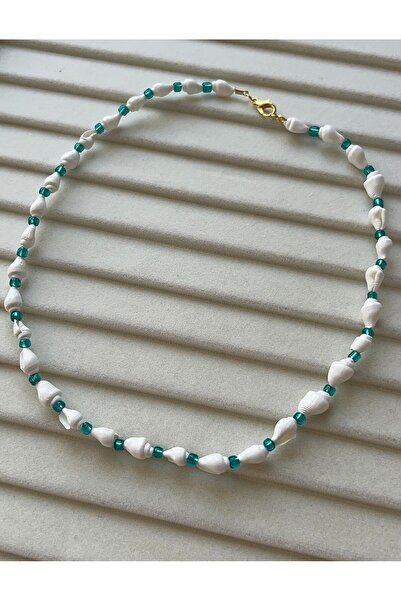 Goche Natural White Seashell Summer Necklace - Women's Bohemian Beach Accessory