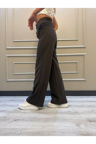 geenz manifacture Geenz Velcro Palazzo Ψηλόμεσο ρυθμιζόμενο μέσης Loose Leg puqaq