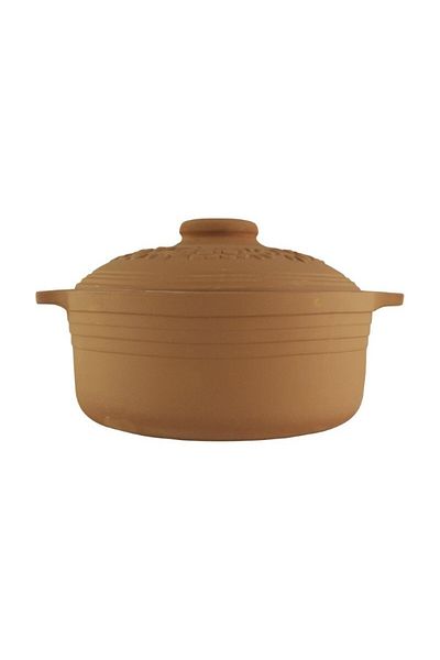 gogiva Oală rotundă de lut cu capac, potrivită pentru varză umplută, orez, tocănițe, 4L