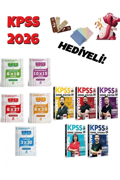 Yargı Yayınları Yargı 2026 KPSS Genel Kültür Genel Yetenek Çözümlü Soru Banka...