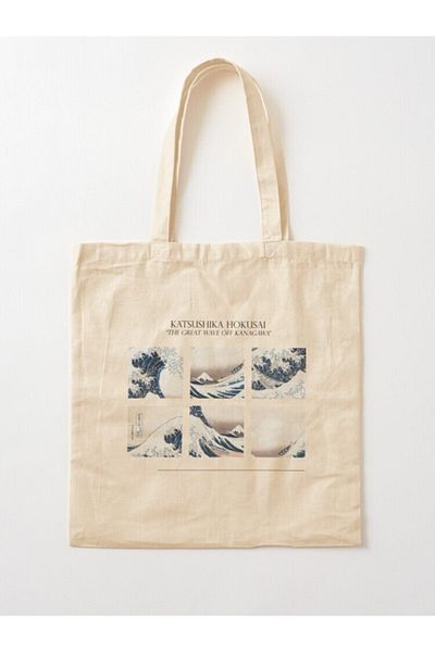 GİFTORA Kanagawa Waves - Raw Cloth Shoulder Bag