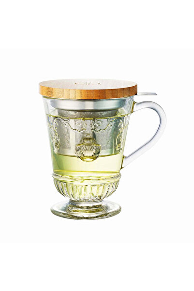 La Rochére Tea glass set with infuser and lid Versailles 27.5cl, very resista...