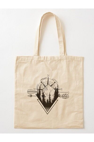 GİFTORA Camping - Nature - Travel Themed Raw Cloth