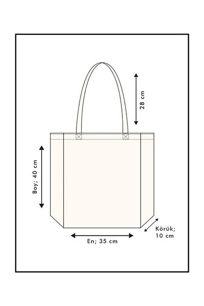 GİFTORA Camping Printed Gusseted Canvas Bag
