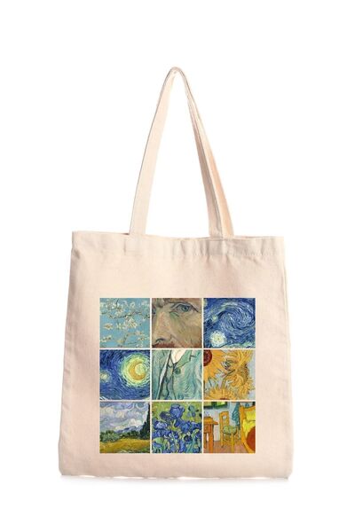 riyaz Van Gogh Bez Çanta, Pinterest Omuz ve El Çantası, 35x40cm