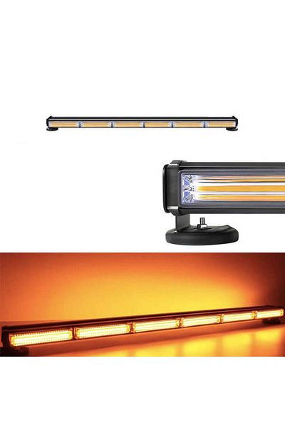 BGRJ Automotive 88cm double bar strobe light bar, 12V-24V, magnetic mounting
