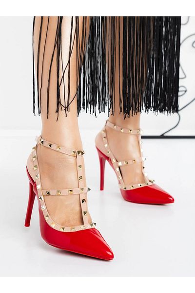 Mulanka Stiletto Shoes B-5 Red |