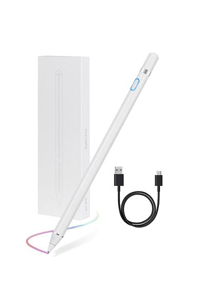 WowStep Stylus iPad Pen Universal,, Pix Touch Tableta iPad Apple 2010-2022, Android, Windows, Fara Lag, Alb