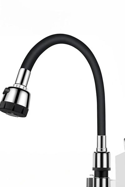 Beruflic 2-Function Spiral Faucet Head with Colorful Silicone Rotating Head - Black