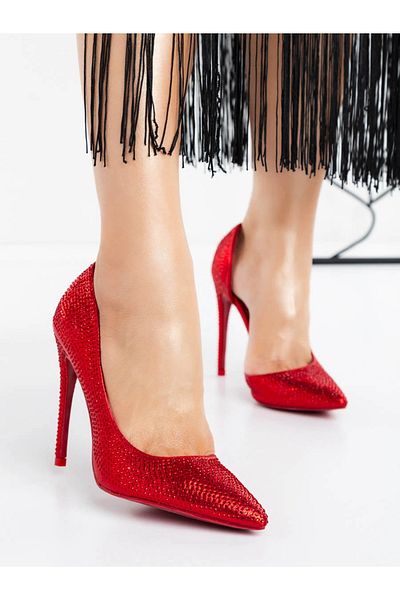Mulanka Stiletto Shoes 66-2 Red |