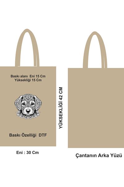GİFTORA Recyclable Handle Market Bag Cloth Bag