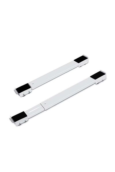 divendi-ro Extendible mobile support, metal, with wheels and telescopic base for moving, max load 300 kg, white