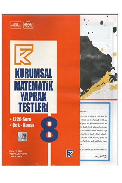 Fenomen Yayıncılık KURMAY 8.SINIF KURUMSAL MATEMATİK YAPRAK TEST