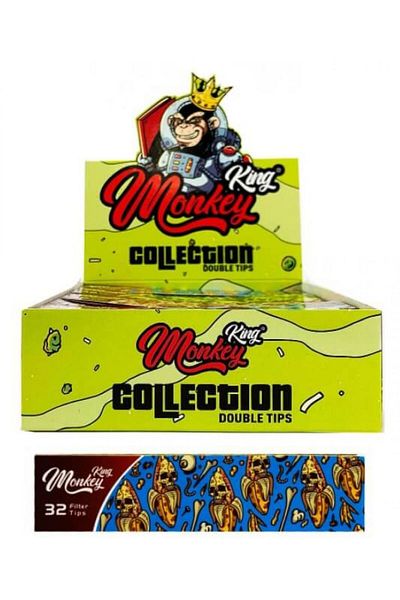 Monkey King Set 5 pachete x32 filtre tigari Monkey King nealbite Green Double XL, total 160buc