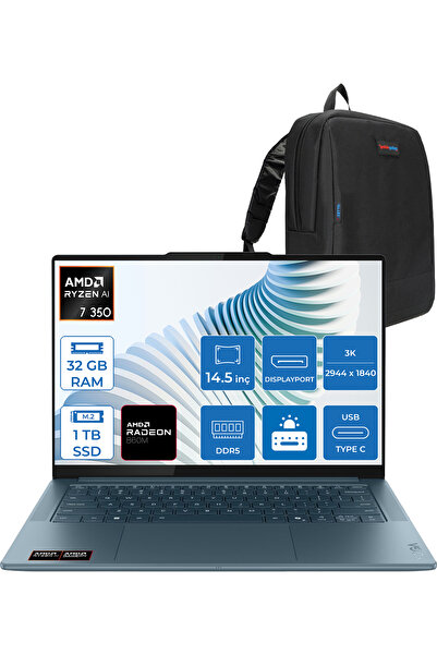 LENOVO Yoga Pro 7 14AKP10 Ryzen 7 350 32GB Ram 1tb SSD 14.5" 3k OLED 1000NITS Freedos YG83KG000GTRF03