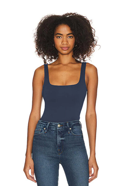 AFR CLOTHES Дамски боди от тънък трикотаж с двойна подплата и тънки презрамки