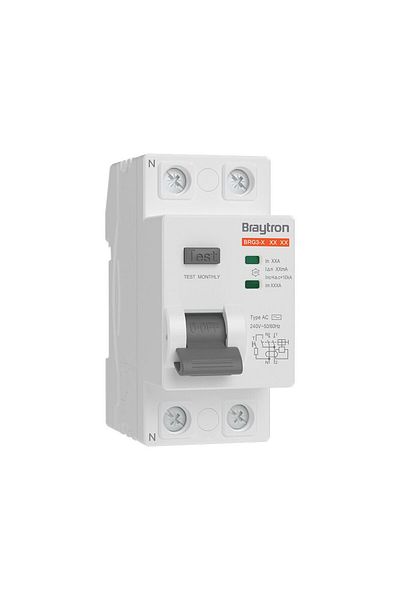 Braytron INTRERUPATOR DIFERENTIAL BRG3-2 16A 100mA 2P Type-AC 10kA RCCB