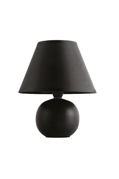 Herum Veioza Herum, din ceramica cu abajur negru, Negru, 18 x 23 cm