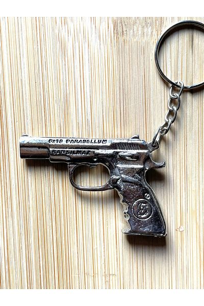 SANAT TACİRİ Metal Keychain Gun Keychain