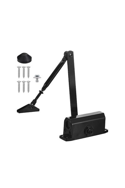 OEM Hydraulic Door Closer Arm, Maximum Weight 60Kg, Universal, Black