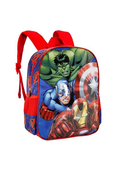 Marvel Avengers preschool backpack, 3D design, 32 x 25 x 8 cm