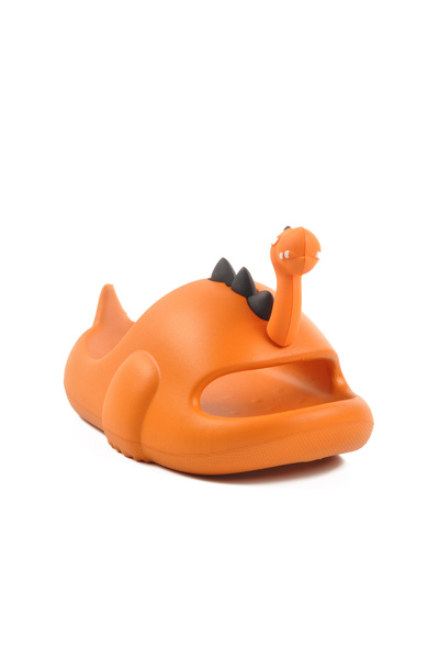 AYAKMOD Orange Lightweight Eva Dinosaur Figured Unisex Children's Slippers Cool P-F