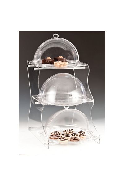 Raki 3-tier buffet display, polycarbonate, 45x36x67cm