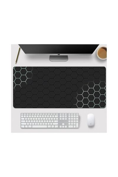 OEM Mousepad Gaming, Rubberized, Anti-Slip, Honeycomb Pattern, 89x40 cm, EB693, Black