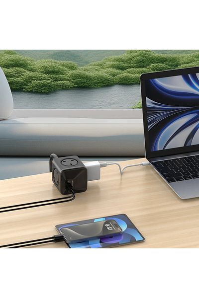 Green Lion Green Lion 7-in-1 Power Socket with PPS Technology and 30W Power Delivery, 1.5m Cable Length