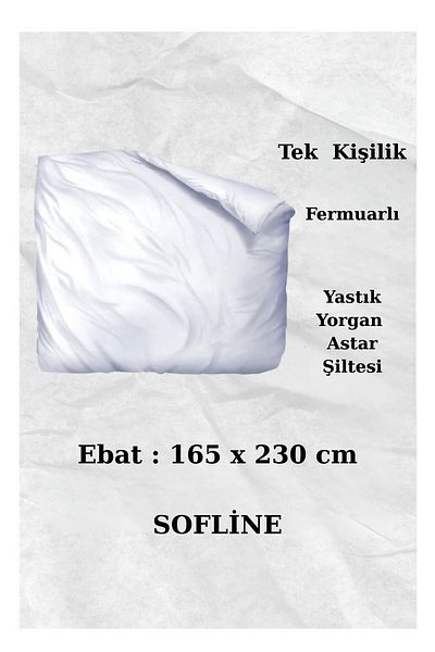 Sofline Cotton White Zippered Duvet Cover – Single 165X230 cm |   Mattress Protector – Healthy Fabric
