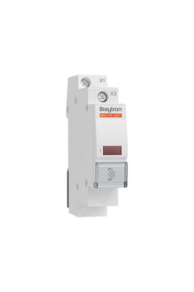 Braytron LED Indicator on Rail DIN 230V Red BRG1-114