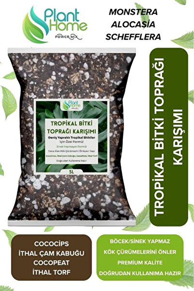 kolyosmarket Tropikal Bitki Toprağı Karışımı Monstera – Alocasia – Schefflera...