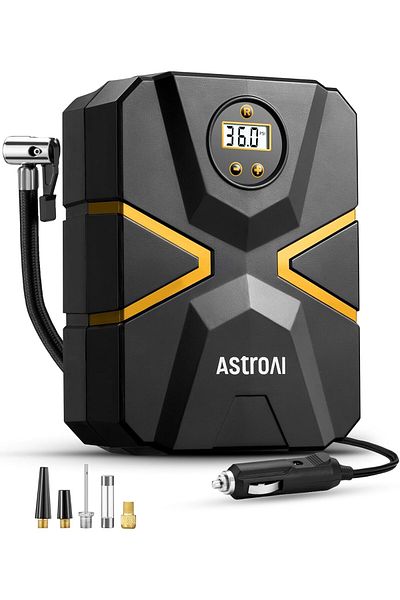 AstroAI Tyre Inflator Air Compressor 12V DC, Digital Car Tyre Pump 150 PSI, Preset Tyre Pressure & A
