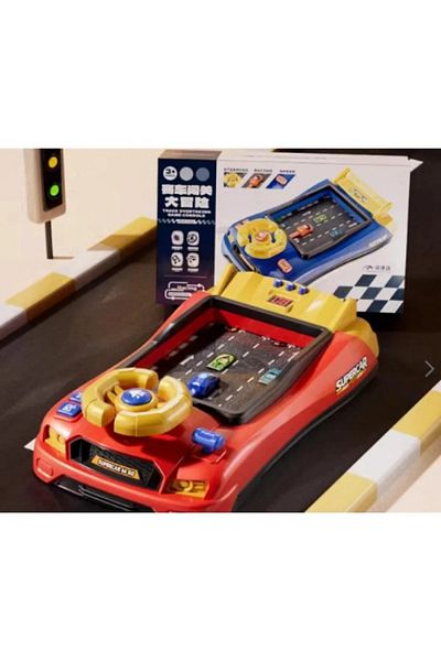 Primo Plus Children's Steering Wheel Simulation Racing Car Game with Musical Interactive Educational Desktop Ra