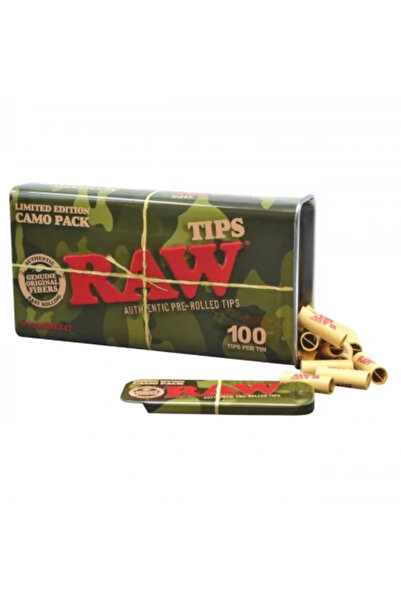 RAW Filtre pre-rulate in Cutie metalica Camo (Editie Limitata) 6.5mm x100
