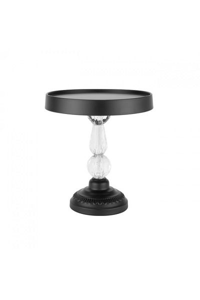 Culinaro Round table stand with leg for cake bar, fruit, black