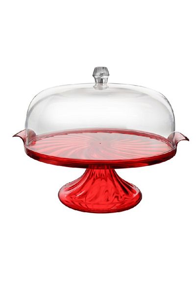Raki Cake stand with stand and lid 28.5xh25cm