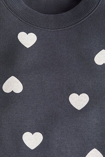 H&M İçi Tüylü Oversize Sweatshirt