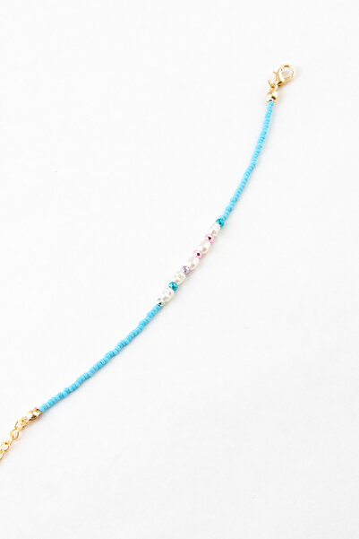 Sortie Aksesuar Crystal Stone and Crystal Pearl Figured Bead Bracelet 004