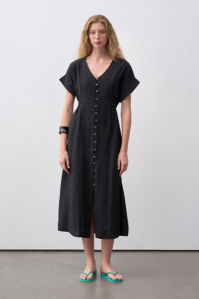 mathilda store Black Moira Shirt Dress
