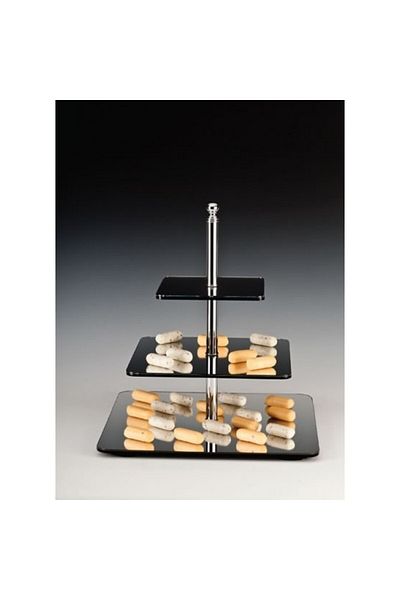 Raki Acrylic stand with three levels 20x30x40xH45cm