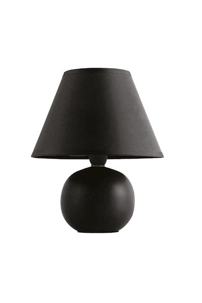 Herum Veioza Herum, din ceramica cu abajur negru, Negru, 18 x 23 cm