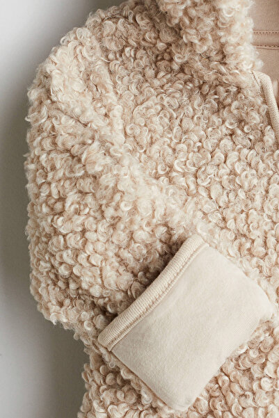 H&M Kapüşonlu ve Kabarık Tüylü Bebek Astronot Tulum