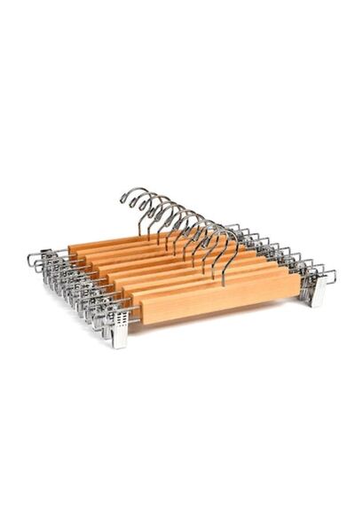 Home Cuiere din lemn cu cleme ShopHome - 10 bucăți