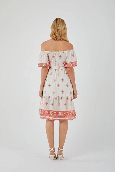 Mixray 4309 Rochie cu guler Madonna Portocaliu