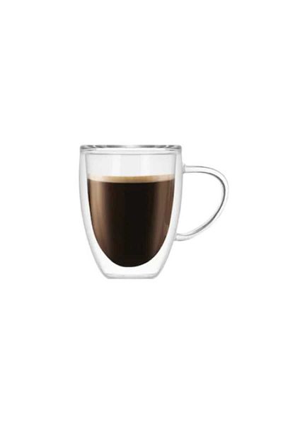 OEM Double-Wall Glass Mug, Heat Resistant, Transparent, 350 ml