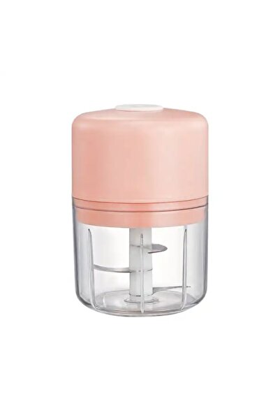 Herum Vegetable Chopper with Button on Lid, Pink, 10 x 12 cm