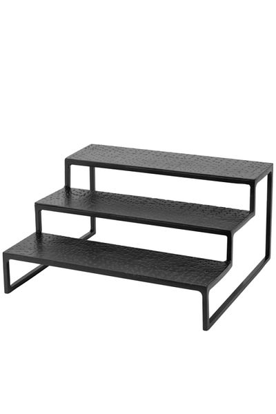 Culinaro OLD SCHOOL 3-tier metal step stand for buffet, matte black