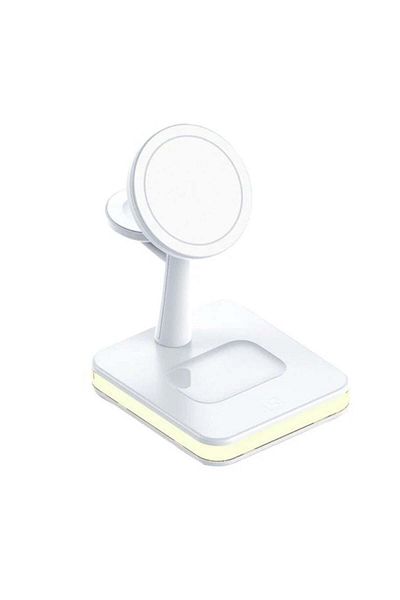 divendi-ro Încărcător wireless 4 în 1 Andowl 991, 25W, compatibil iPhone, iWatch, Airpod Pro, USB Type-C, alb