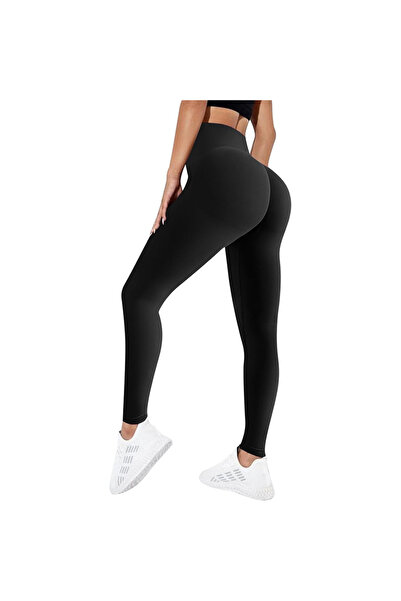 OEM Yoga Fitness Leggings, With Push Up Effect, Black
